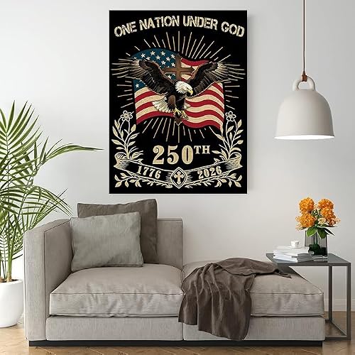 Ekuxom 5D Diamond Art Kits for Adults-American 250 Th Birthday Diamond Painting Kits-DIY Full Drill American Flag Paint by Diamonds Dot Gem Art for Home Wall Decor 12x16inch — view 5
