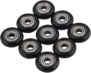 Roda de polia, rolamento de roda de impressora 3D durável 9 unidades/pacote Preto leve baixo atrito para acessórios de impressora 3D