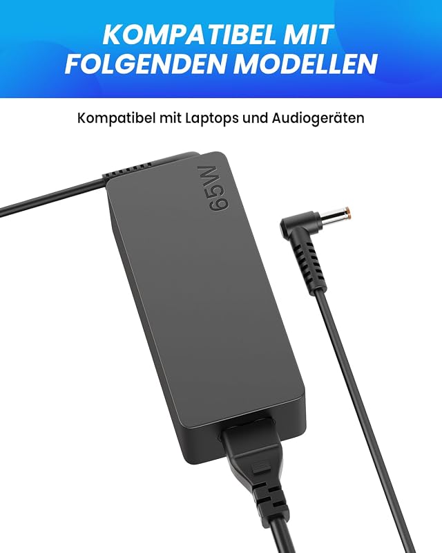 DINTYOU 65W Töltő 5.5x2.5mm - JBL Xtreme, Xtreme 2 Bluetooth Hangszóróhoz - Univerzális Adapter Toshiba, HP Készülékekhez - Gyorstöltő Funkc