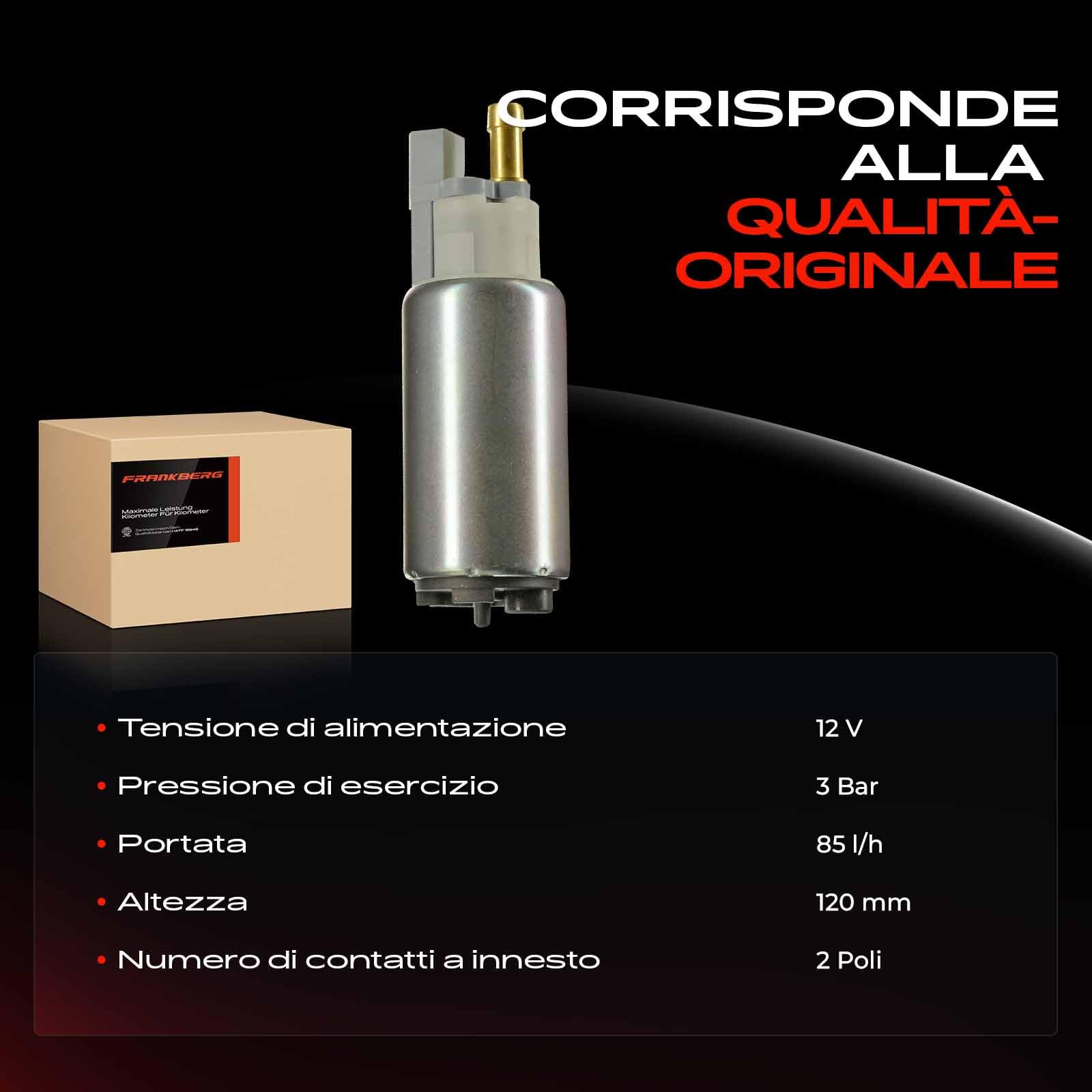 Frankberg Pompa carburante Pompa Benzina Unità pompa 12v senza filtro