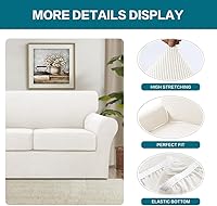 Vista 178 de Turquoize 2 fundas para silla, fundas para silla de sala de estar, sofá, funda de sofá con fundas de cojín individuales, fundas de muebles para Azul