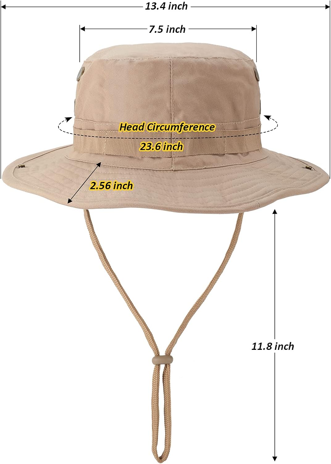 Military Boonie Hat Tactical Adjustable Boonie Hats for Men Women Hunting Fishing Outdoor Safari Sun - Image 6