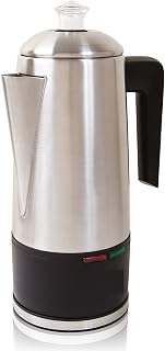 Unibos Electric 12 Cup Stainless Steel Coffee Percolator 1.8L Coffeemaker Makes Delicious, Perfectly Brewed Coffee Anytime