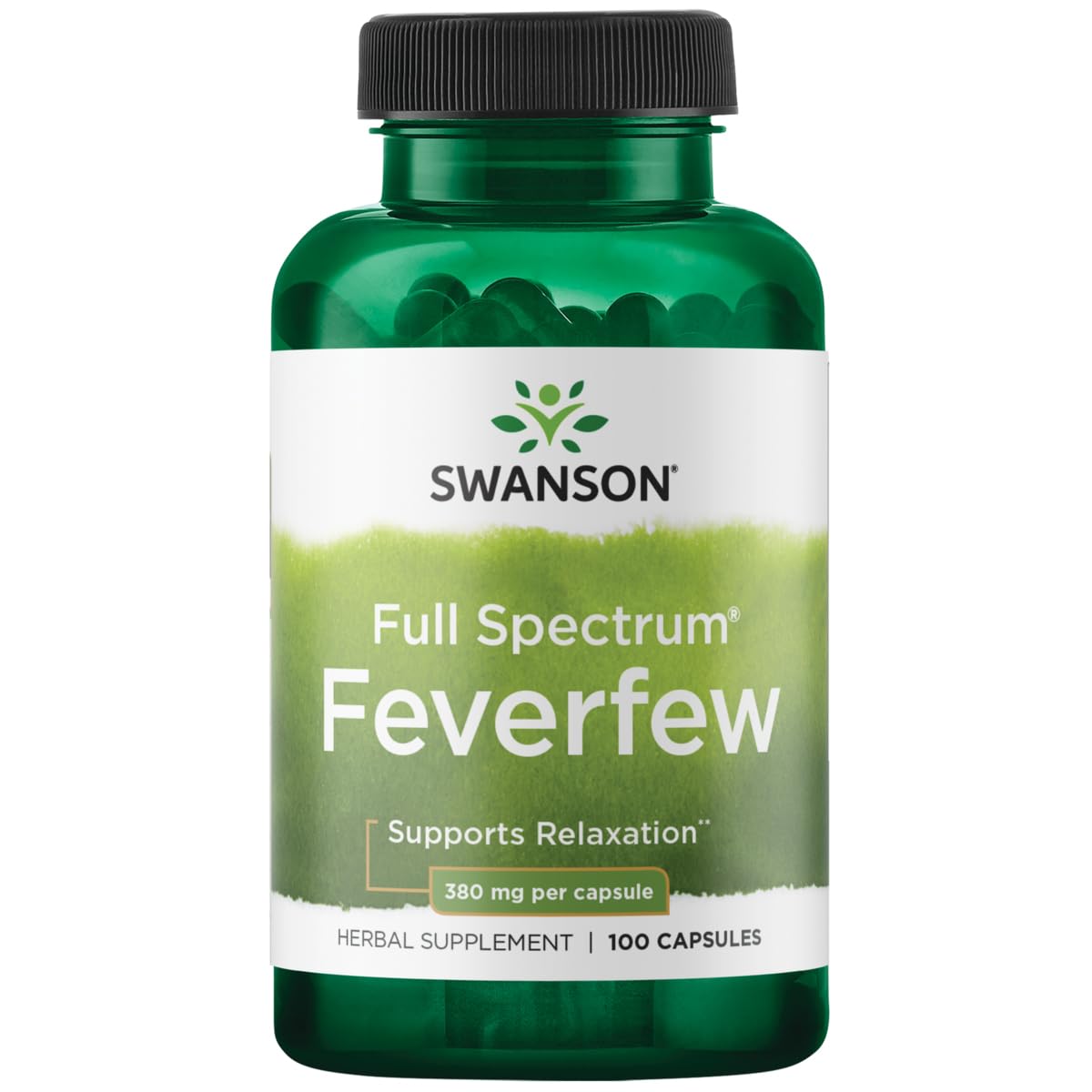 Swanson Feverfew 380 Milligrams 100 Capsules