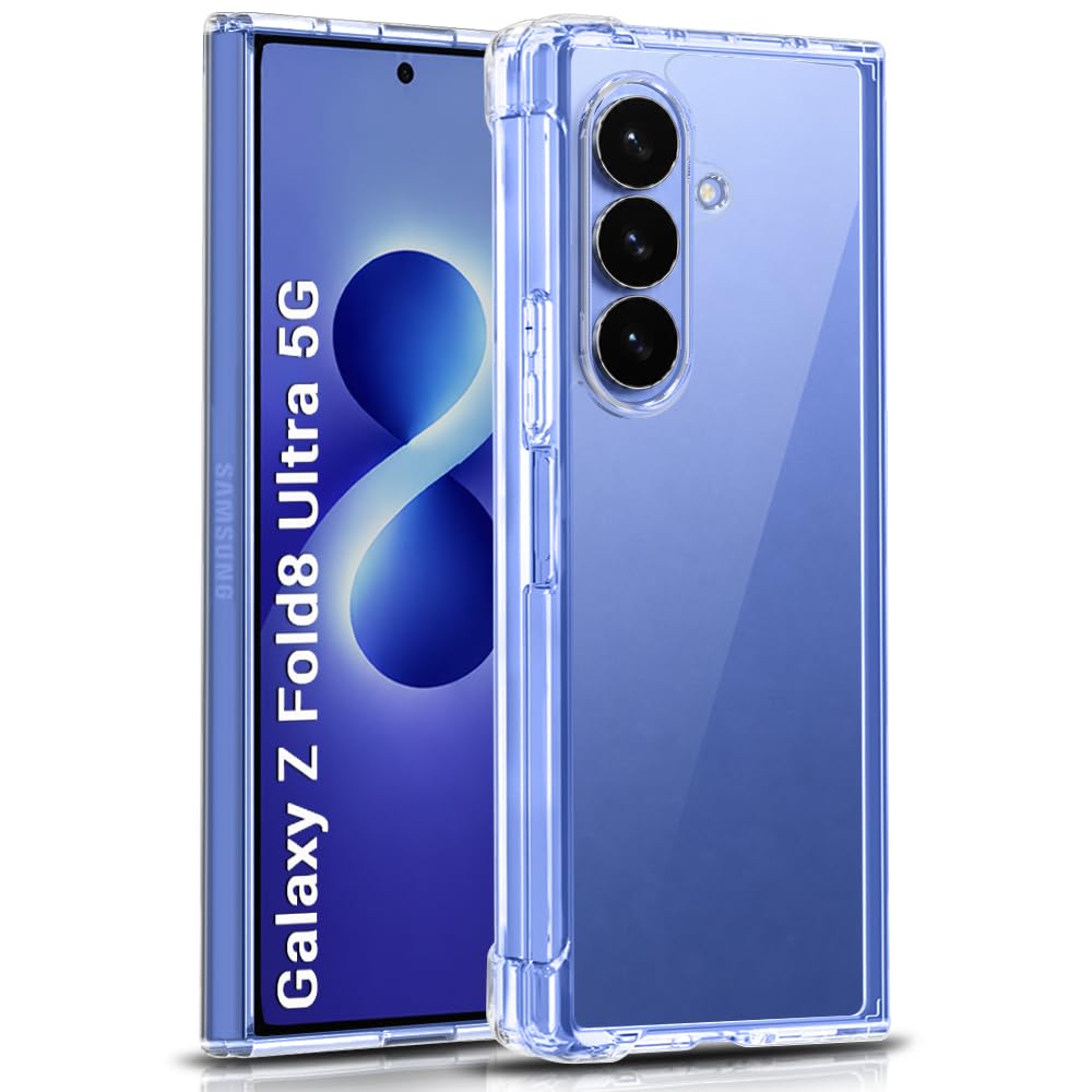 TheGiftKart Crystal Clear Back Cover Case for Samsung Galaxy Z Fold 8 Ultra 5G | 360° Protection | Shock Proof Design | Hard Back Cover Case for Samsung Z Fold8 Ultra 5G (PC & TPU, Transparent Bumper)-picture-25