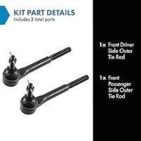 Vista 503 de TRQ Juego de barras de acoplamiento interiores delanteras 2 piezas compatibles con Acura RDX 2013-2018