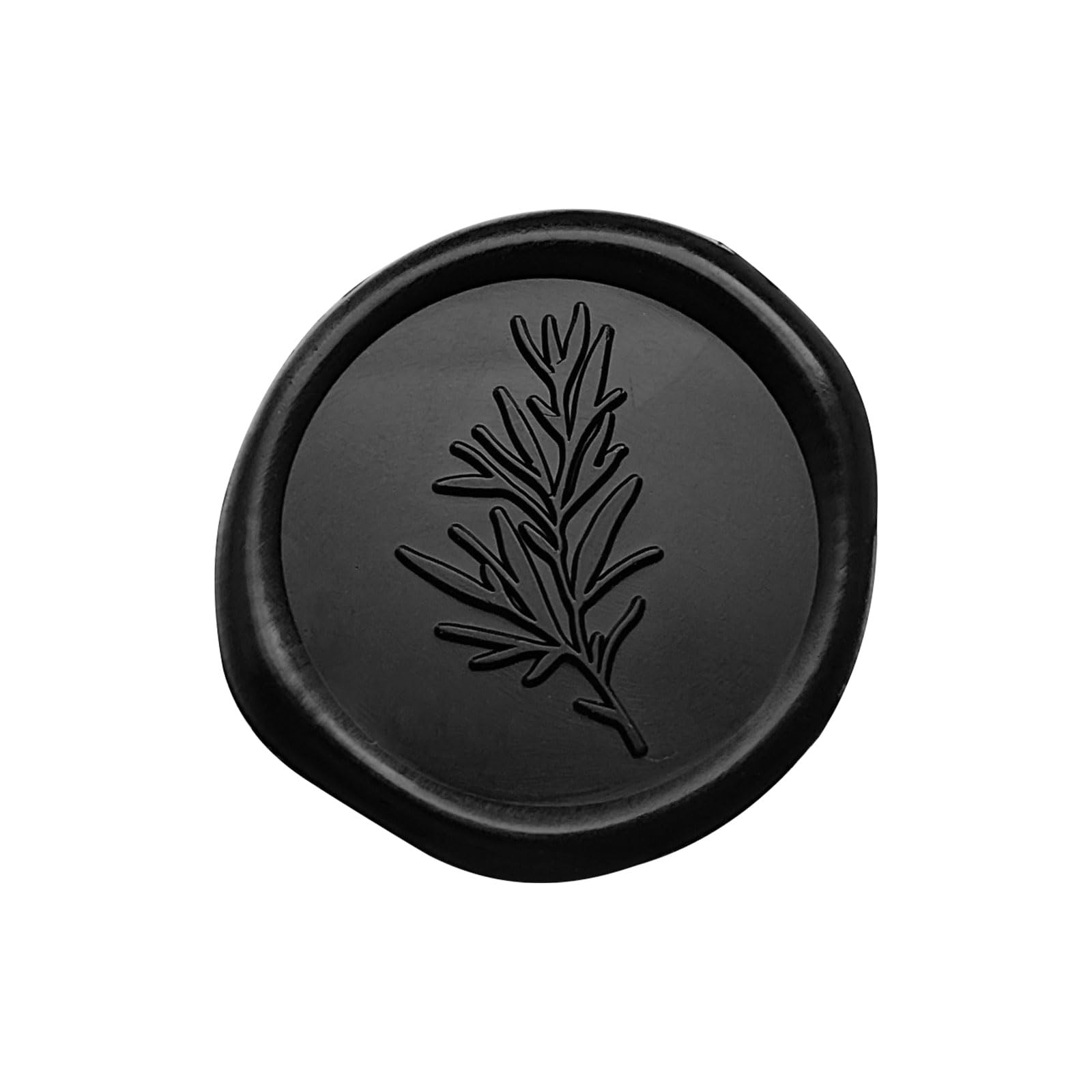 Pilloze 25 Pcs Black Wax Seal Stickers, Premium Wedding Invitation Accessories, Rosemary Envelope Seal, Black Rosemary Stickers for Scrapbooking