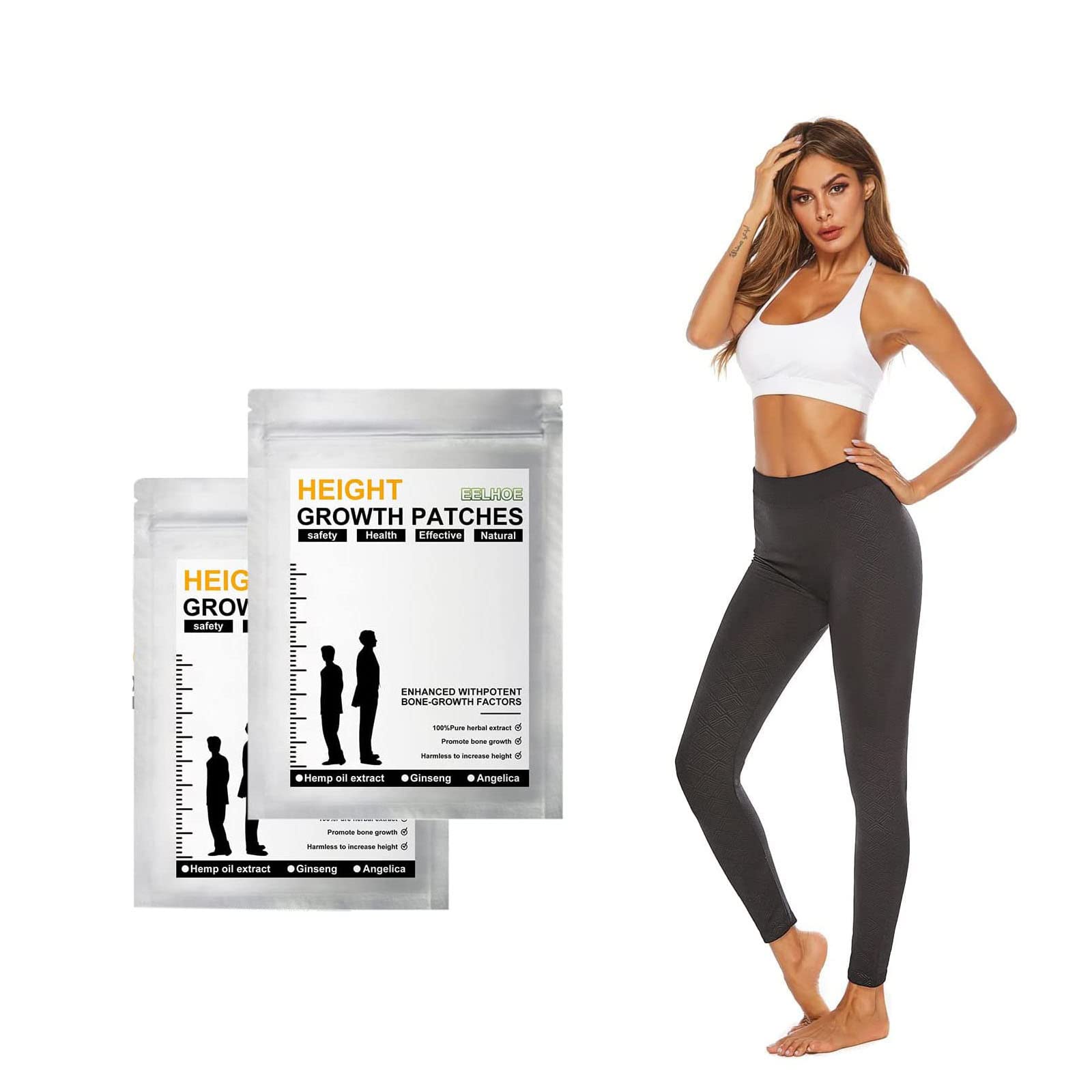Heightenup Acupunture Slimulating Foot Patch,height Growth Foot Patch Bone Growth Foot Sticker,height Growth Patches for Adults Juvenile