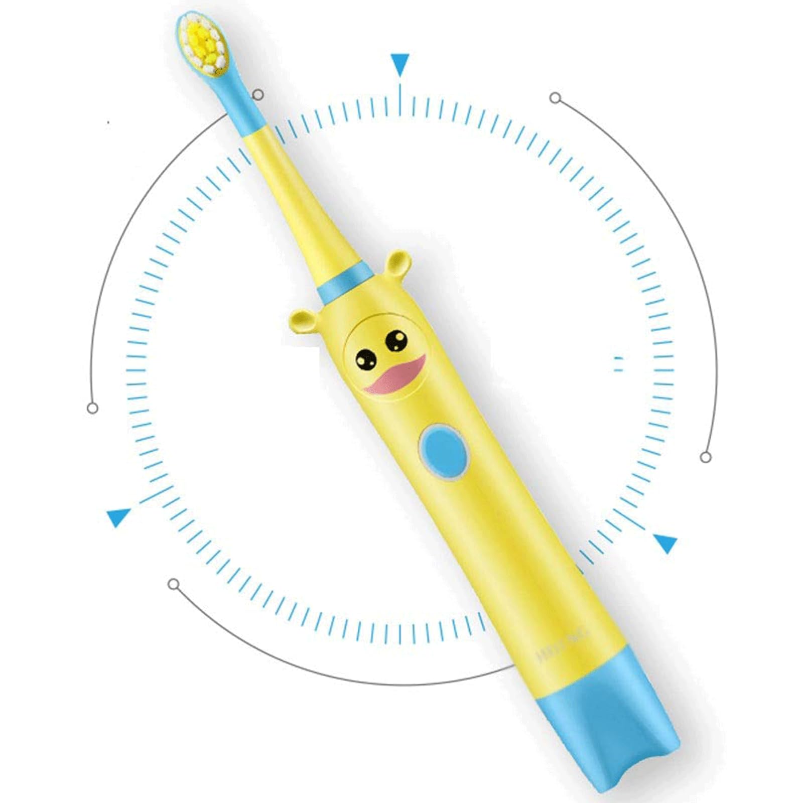 Compacto Cepillo de dientes eléctrico para niños, cepillo de dientes con temporizador inteligente y 3 modos, cepillo de dientes con 8 cabezales de cepillo reemplazables Ergonómico