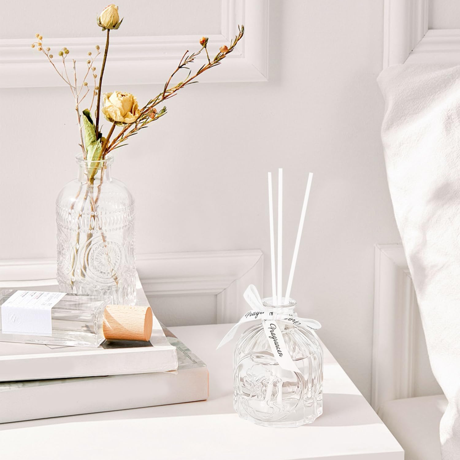 16Pcs Clear Glass Bud Vases Bulk - Mini Vintage Bottle Set, Modern Small Flower Vases for Wedding Centerpieces, Dining Table Decor, Home Room Party Reception - Image 7