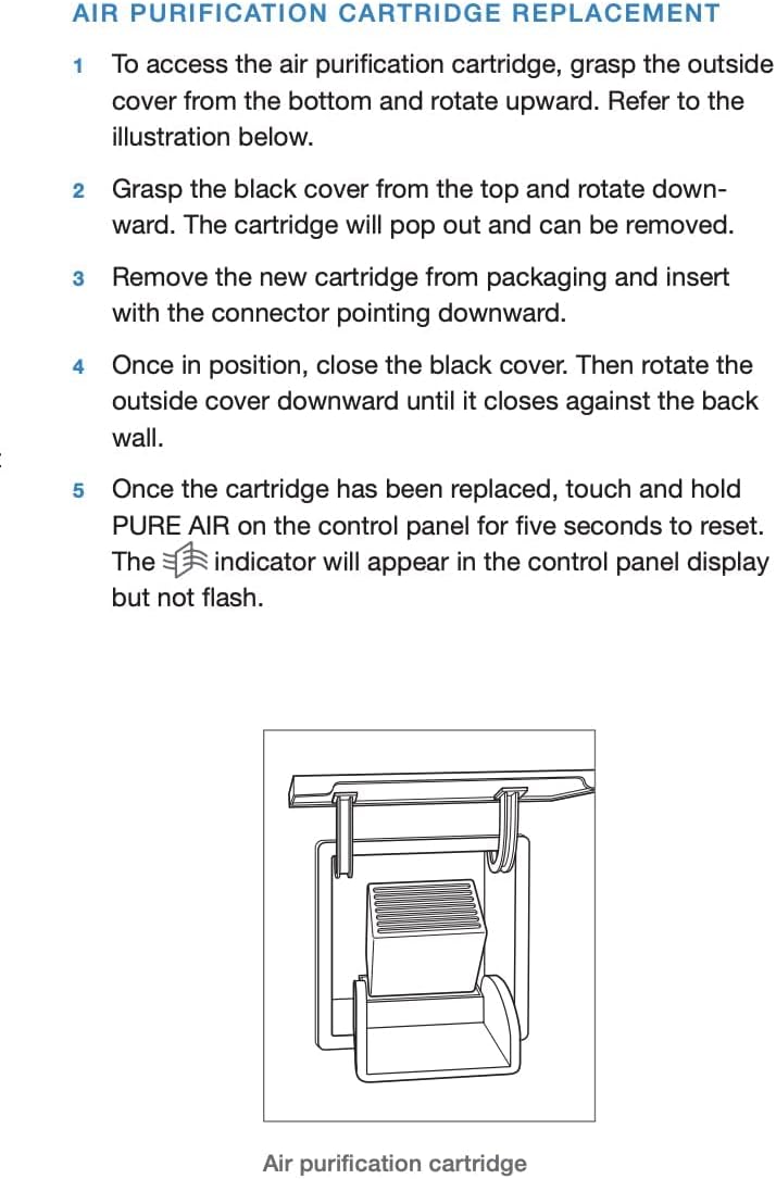 7007067 Refrigerator Air Purification Cartridge 7042798 Air Filter Replacement Compatible with Sub-Zero Refrigerators