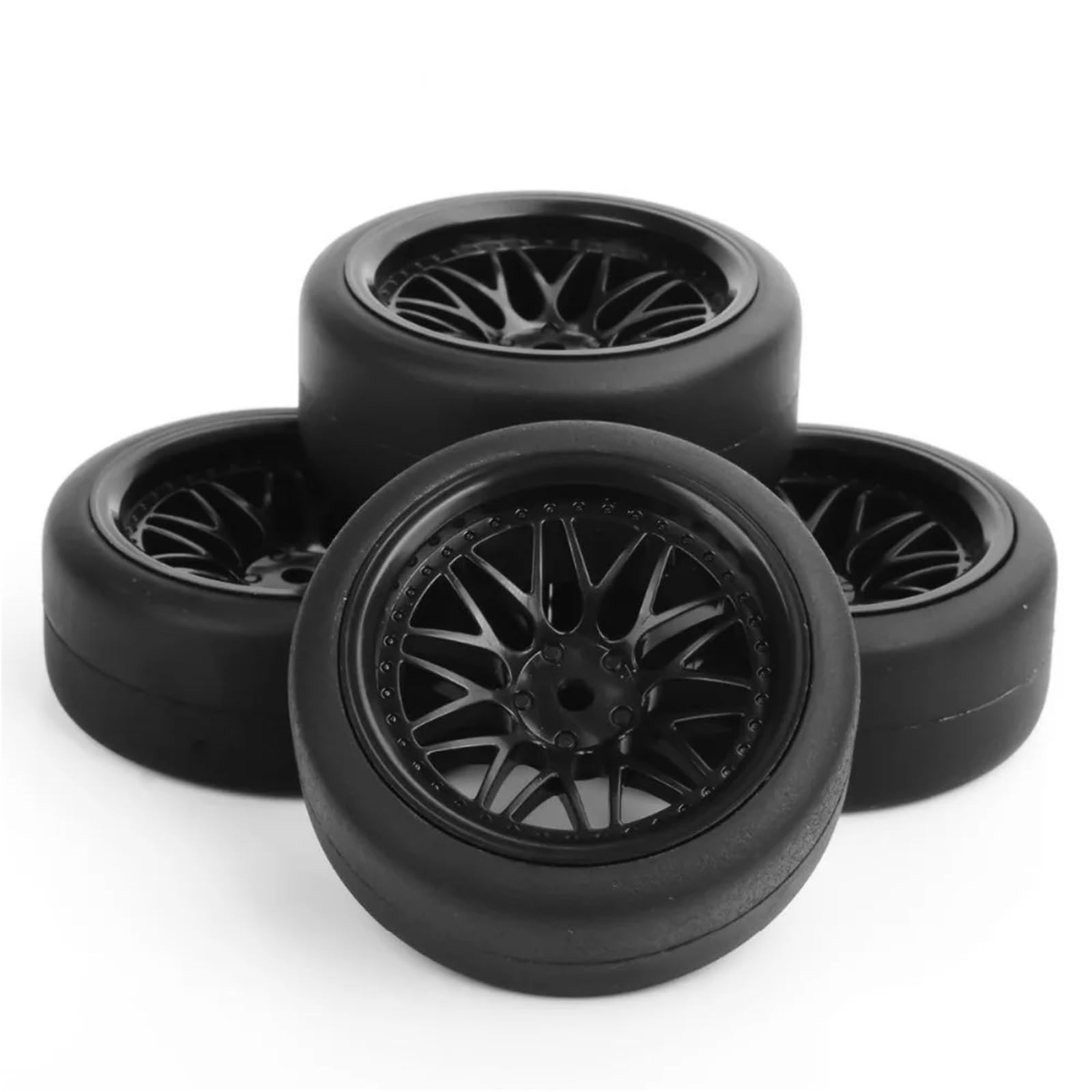 RC Goma Ruedas para HPI para HSP para Racing 1/10 Neumáticos Derrape Planos Escala Llanta Rueda con Compensación 6mm Accionamiento Hexagonal 12mm RC Accesorios Coche Carretera