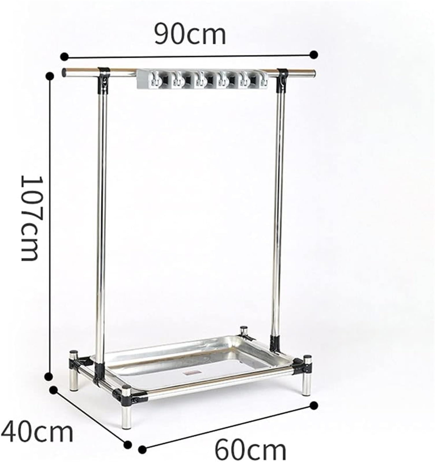 Heavy-Du - Soporte para fregona y escoba, estante de pared para hasta 11 herramientas, ideal para el hogar o la escuela, para fregonas, escobas y suministros de limpieza