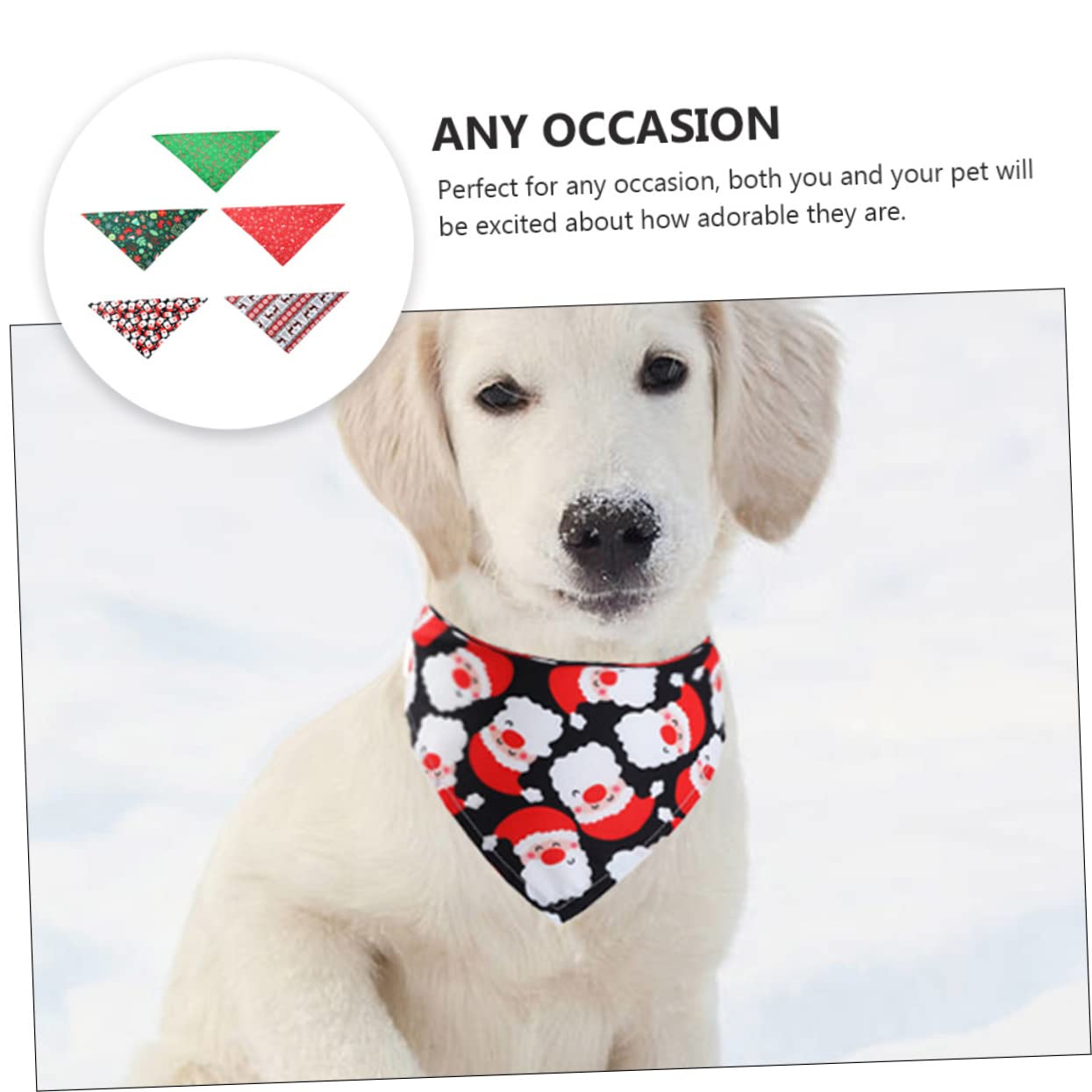 POPETPOP 10pezzi Bandana Triangolare Natalizia per Domestici Scarf per Design Festivi Accessorio per e Celebrazioni Natalizie
