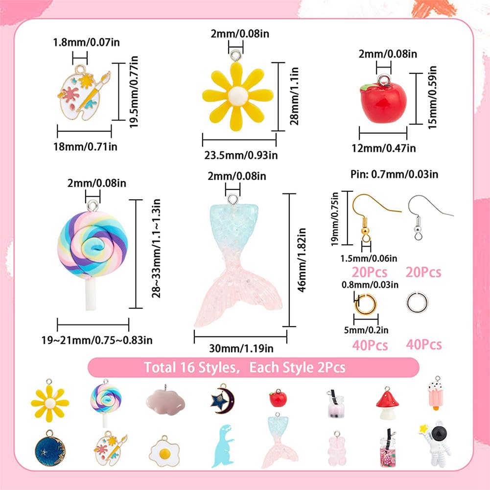 SUNNYCLUE Mushroom Charms - 8Pcs 18K Gold Plated Brass With Cubic Zirconia For Jewelry Making