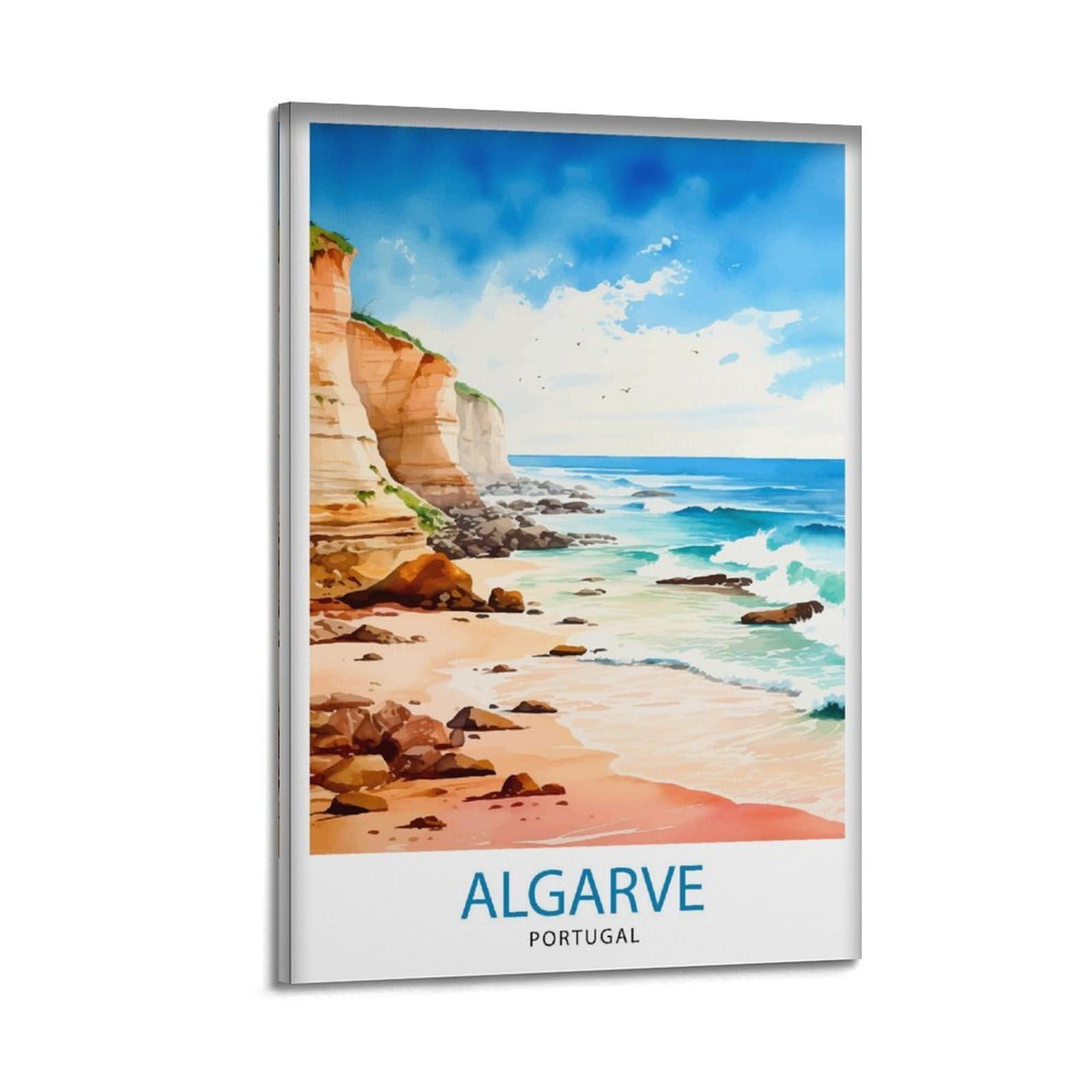 xiaoxiaoshen Algarve Portugal Travel Alg3 Canvas Poster Wall Art Prints Room Aesthetic Murals Bedroom And Living Decorations 12x18inch(30x45cm)