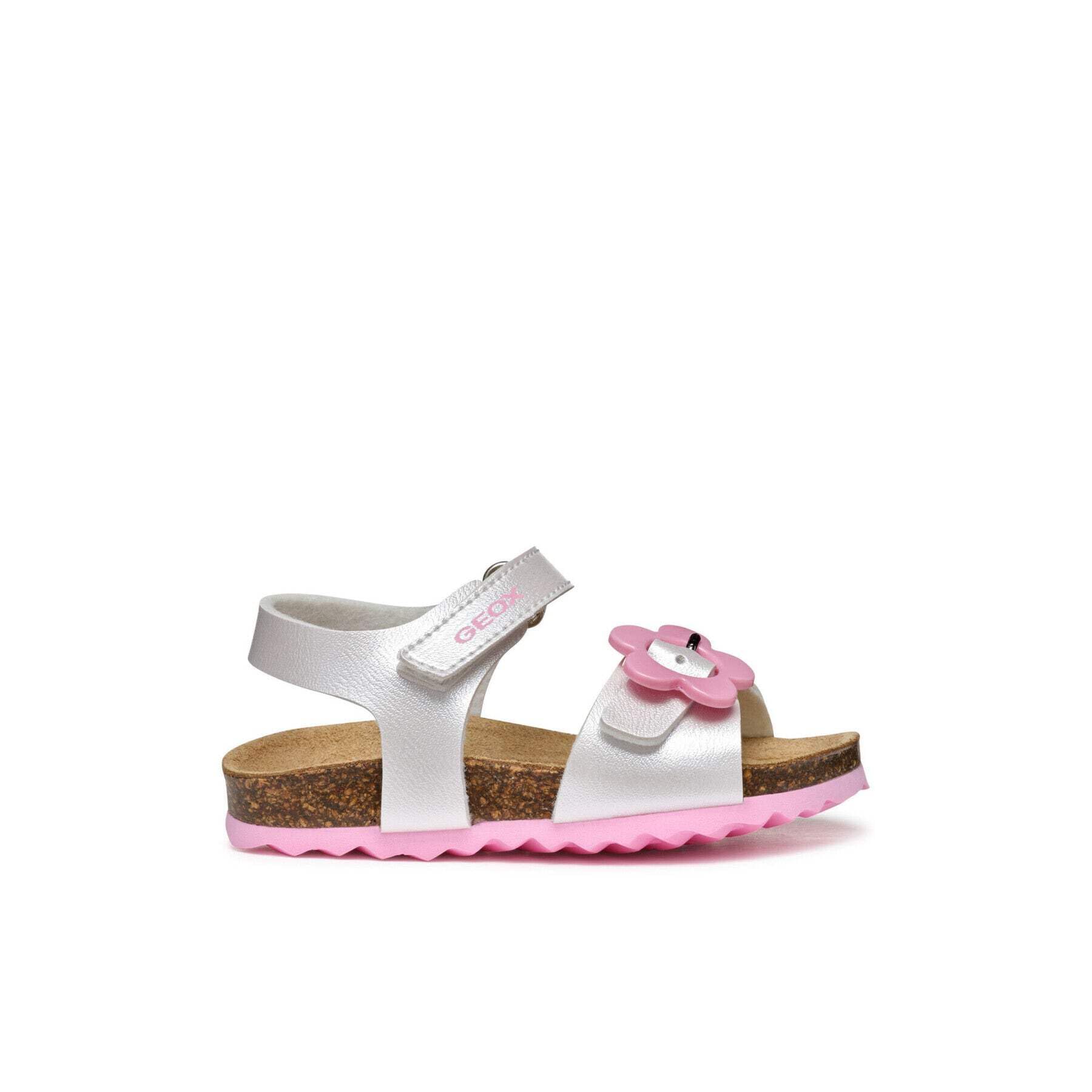 Geox B SANDAL CHALKI GIRL, Girls’ Sandal, White,