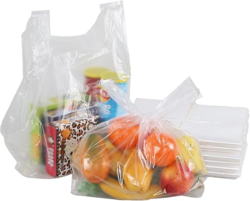 Miniatura 6 de Xyskin 1000 bolsos claros de la camiseta de la manija de las cuentas, bolsos de compras plásticos del ultramar