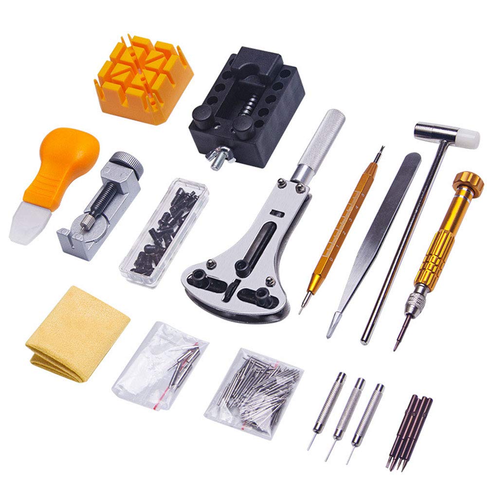 149-piezas Kit de Reparación de Relojes para Reparar Relojes Reemplazar Baterías, Kit de Relojero Cambio de Correa de Reloj Apertura de Caja de Reloj