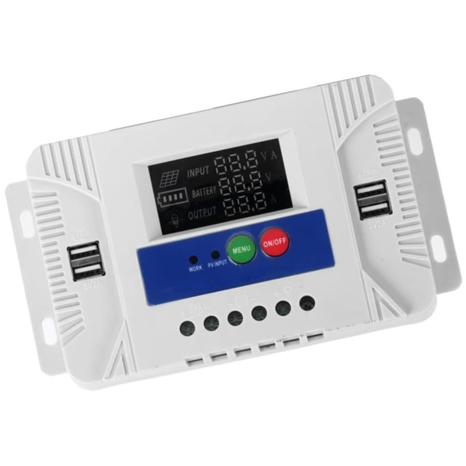 30Amp Solar Charging and Discharge Controller LCD Display Four USB 12V 24V Auto Solar Panel Charging Regulator Enduring and Discharge Controller