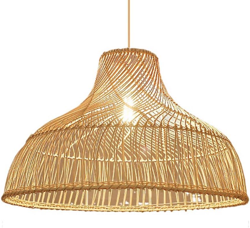 Lustre de Table à Manger Moderne et Luminaire en Rotin Tressé