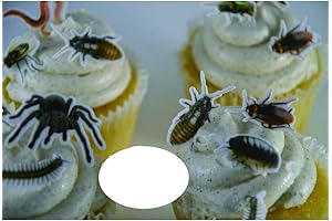 70x Edible Wafer Spider, Bug Cupcake Topper