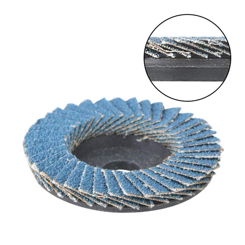 Angle Grinder Discs Sanding Wheel 5pcs 2inch 50mm Flap Polishing Disc Grinding Wheel Blade for Angle Grinder 80 Grit Abrasive Tool Sanding Disc-5pcs Blue polishing(Blue)