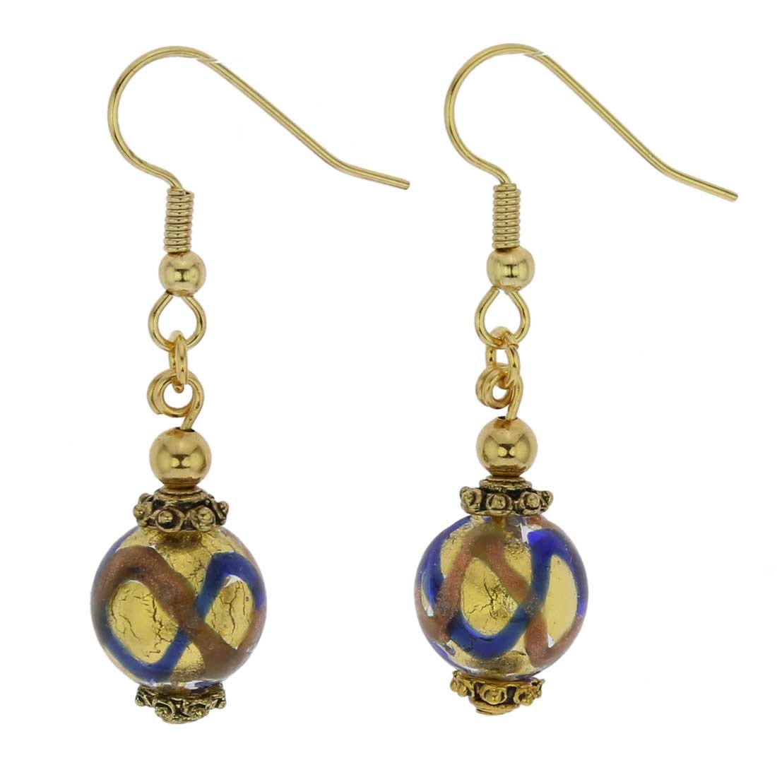 Boucles d'oreilles cadeau femme Antico Tesoro Blue Waves Gold - 5