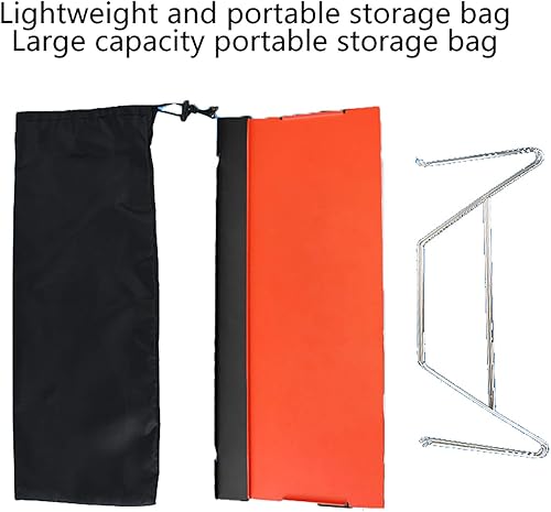 Vista 9 de Mesa plegable de aluminio para acampar al aire libre, tamaño mini, fácil de empacar, con bordes desplegables, mesa de picnic con bolsa de transporte