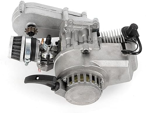 Motor de 2 tiempos de 49 cc, motor pequeño, motor de motocicleta, motor de motocross de 1.3 HP, arranque de tracción, para bicicletas de