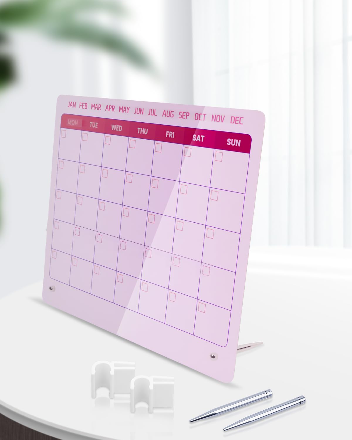 UCEC 12" x 10" Dry Erase Calendar Weekly for Desk Home Office & School