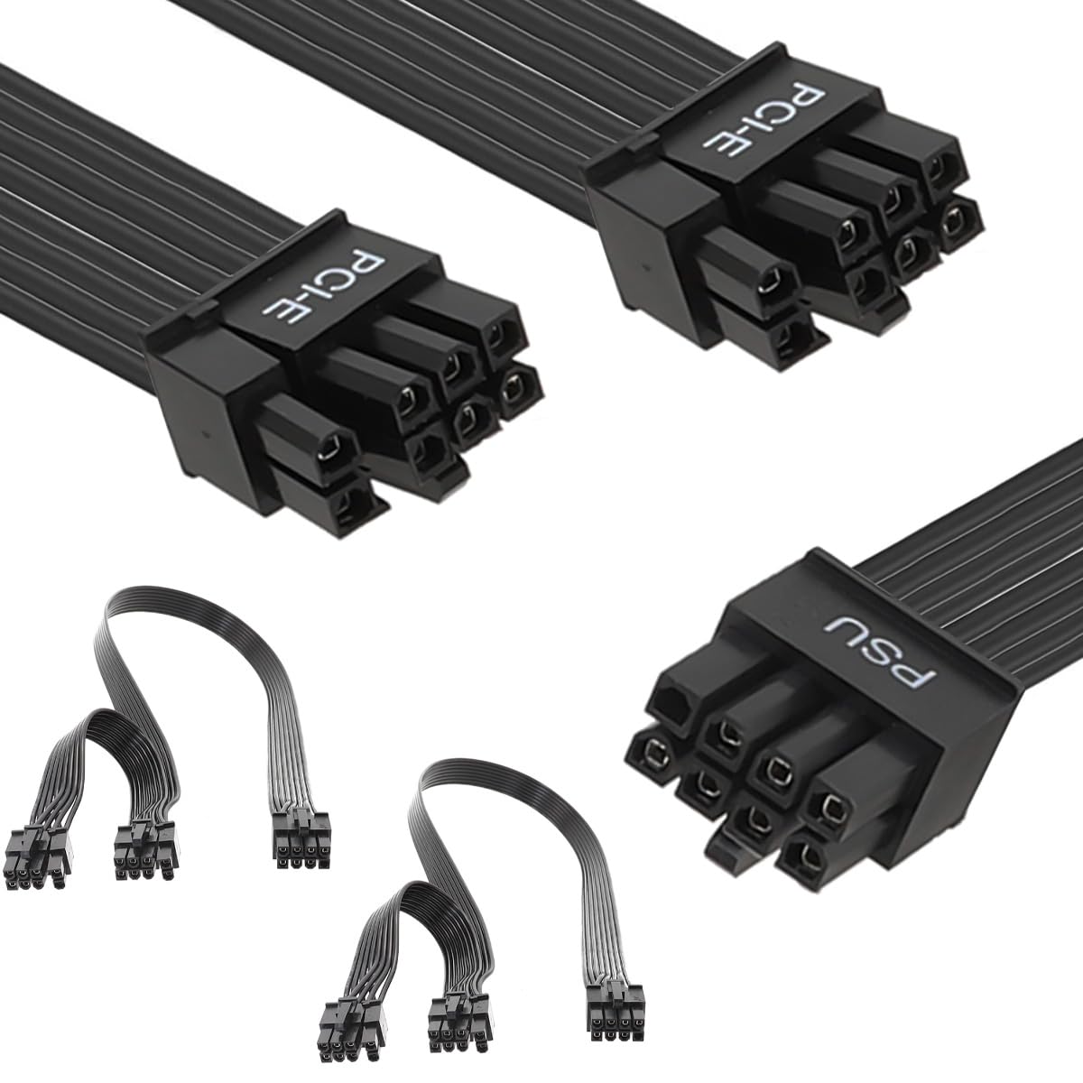 Cavo Di Prolunga Alimentazione PCIe 60cm 8 Pin A 6+2 Pin - Adattatore GPU Per Alimentatori Modulari Corsair, Thermaltake