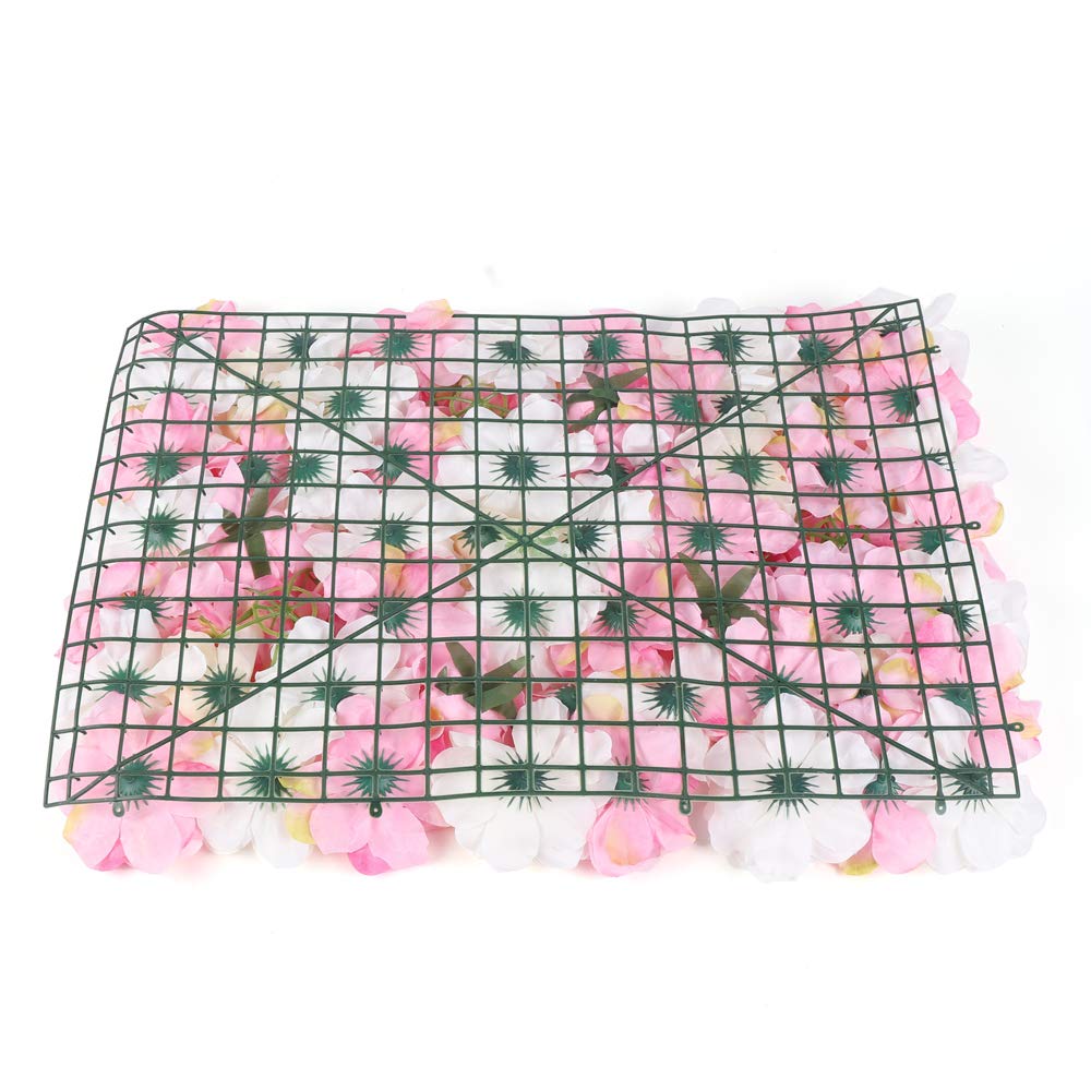 12 x Künstliche Blumenwand Paneele Seidenblume Rosenwand Blumen Wanddeko DIY Deko Hintergrund Hochzeit Blumenwand Kunstblumen 40 x 60 cm (Stil 1)