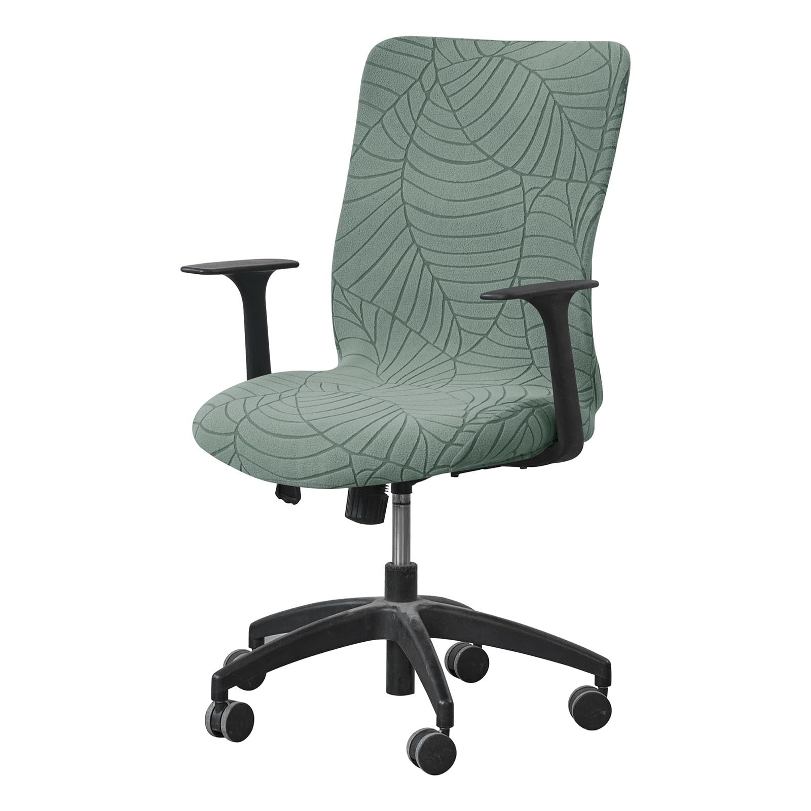 HACLEN Stretchy Rotating Chair Slipcover, Premium Soft Executive Chair Cover with Elastic Bottom, Non-Slip Washable Computer Chair Cover for Office Desk (green,one size)