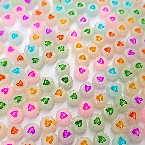 Miniatura 10 de 500 cuentas redondas de acrílico de 0.157 x 0.276 pulgadas, cuentas sueltas de plástico mixto para hacer joyas, pulseras, collares, llaveros