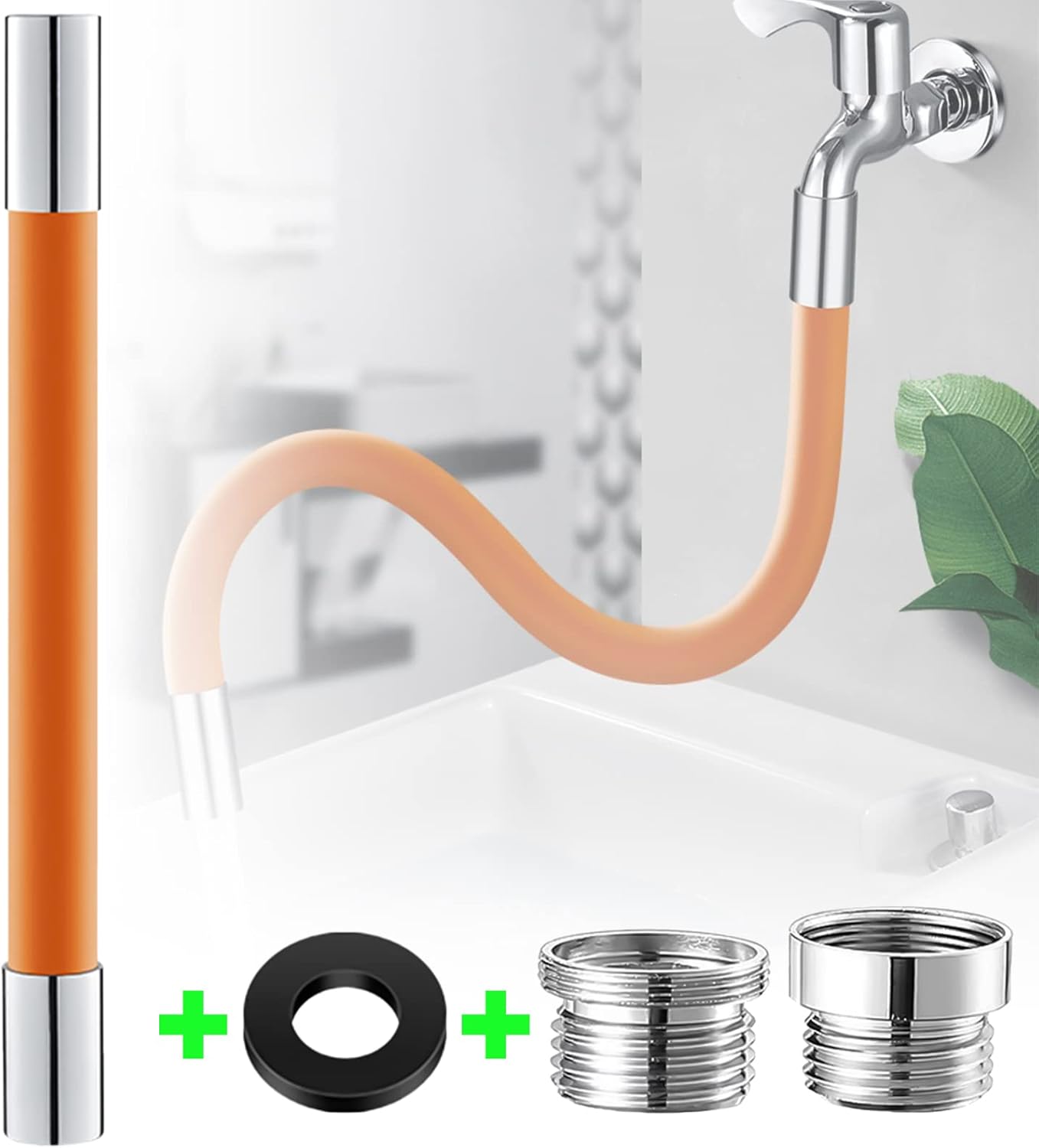 Fovlry Universal Foaming Extension Tube 360° Free Bending Faucet