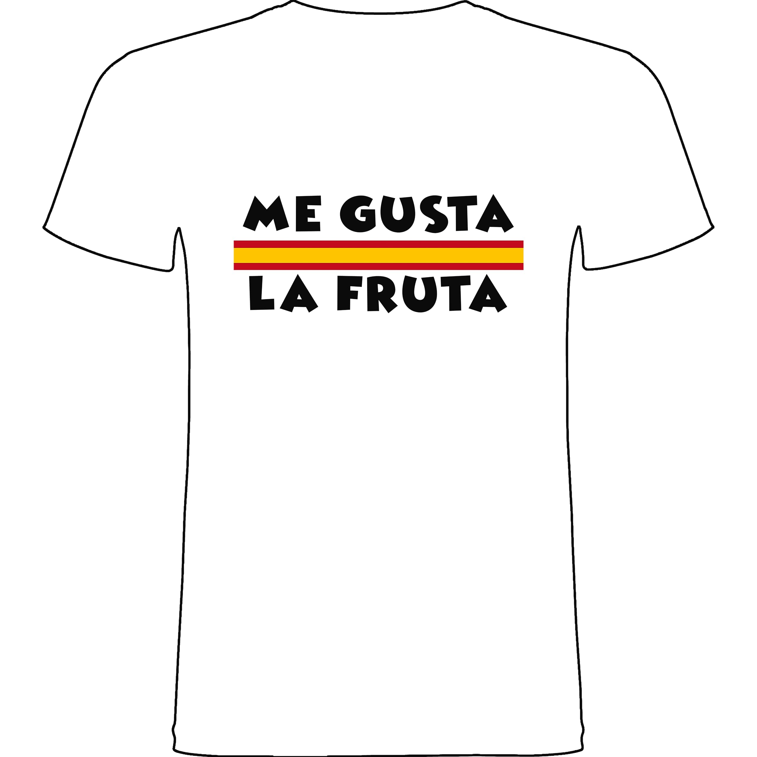 White Cotton T-Shirt Me Gusta La Fruta M