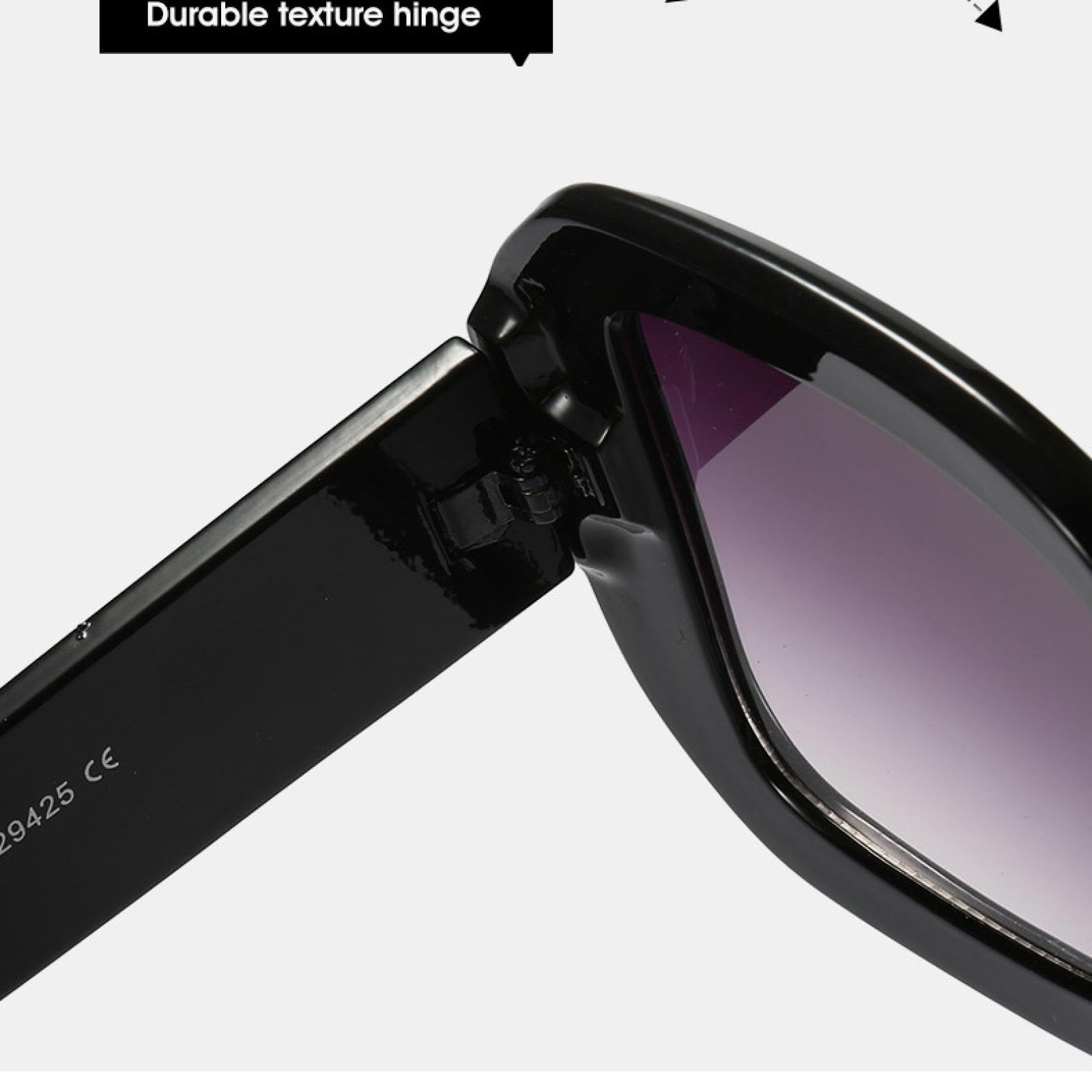 Gafas de sol de moda para mujer, estilo punk, montura gruesa, color naranja, con protección UV400, lentes degradadas.