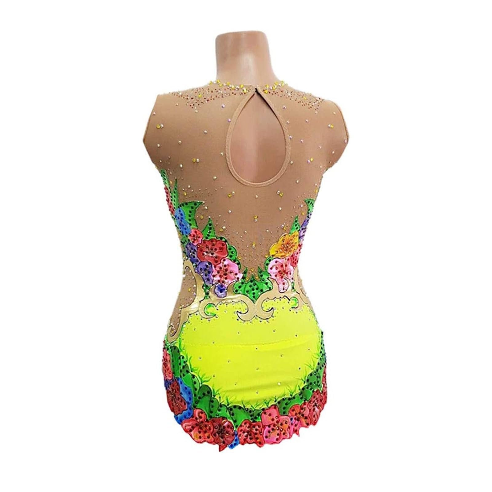 Trykoty Do Gimnastyki Artystycznej Dla Dziewcząt Z Nadrukiem Flash Diamond Tank Leotards Bez Rękawów Dancewear