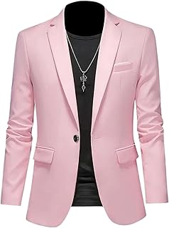 Blazer informal de color liso para hombre, de negocios, vestido de boda, blazers para hombre, traje, chaqueta, abrigo