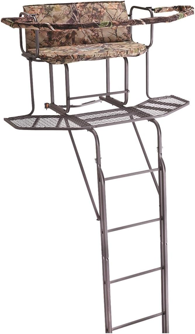 Guide Gear 20' 2-Man Ladder Tree Stand with Hunting Blind Climbing Hunt Seat, Hunting Gear Equipment Accessories : Sports & Outdoors