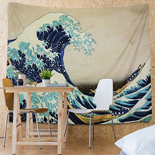 Tapestry Wall Tapestry Wall Hanging Tapestries The Great Wave off Kanagawa by Katsushika Hokusai Thi