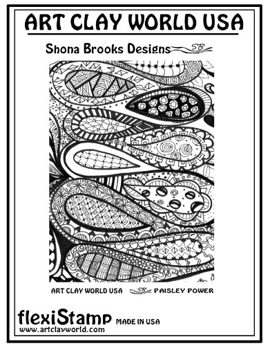 FlexiStamps Texture Sheet Shona Brooks Paisley Power Design - 1 pc.