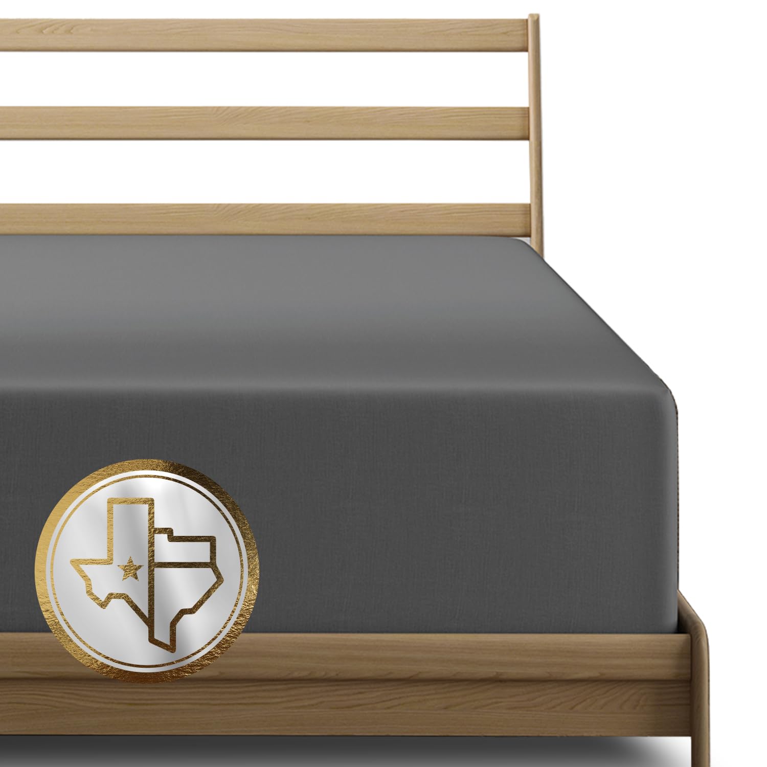 TEXAS LINEN CO. Premium Egyptian Cotton Twin XL Size Fitted Sheet Only - Luxury 1000 Series Lonestar Lovin' Collection 22" Extra Deep Pocket Twin XL