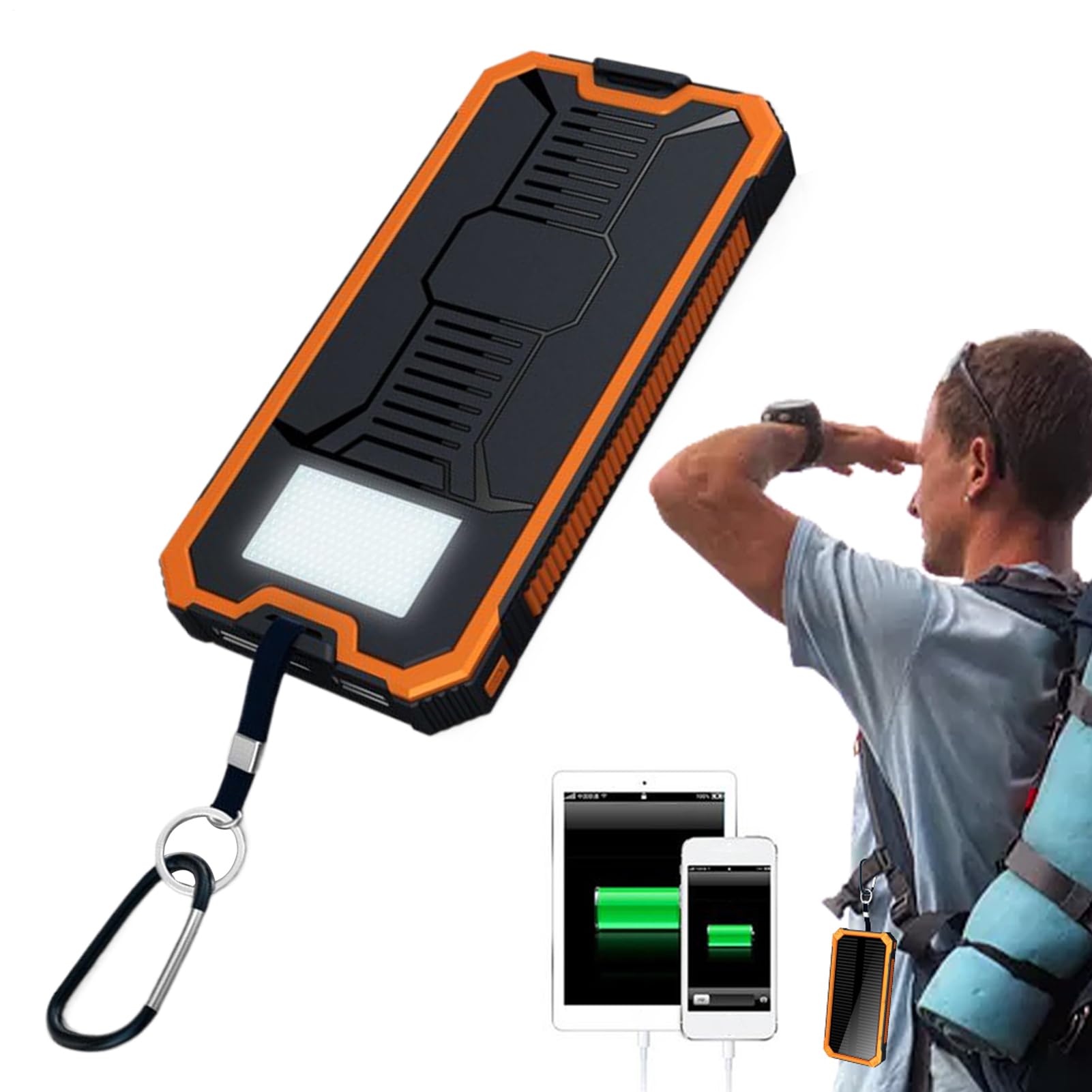 Batterie Externe À Energie Solaire Chargeur De Téléphone Portable