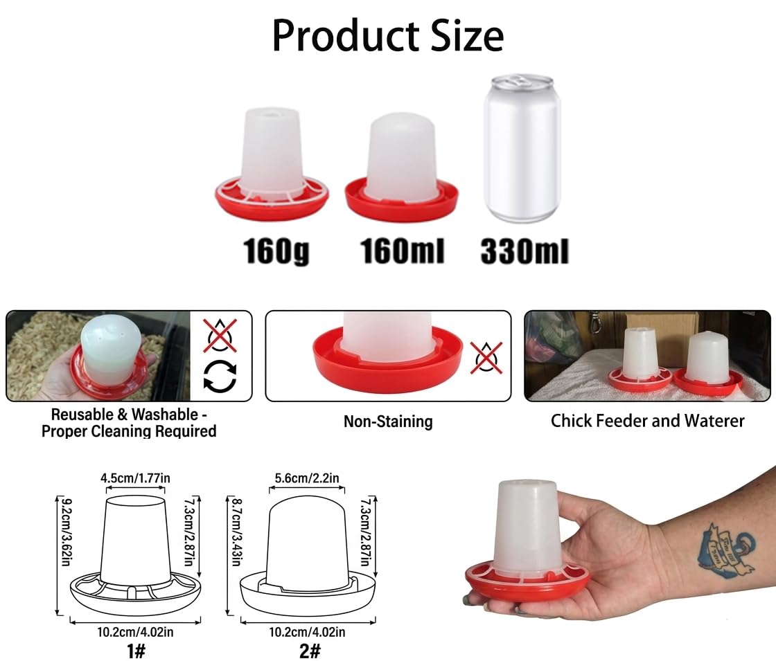 Kit D'Alimentation Et Abreuvoir Pour Poussins - Ensemble Automatique Volaille, Canards, Cailles Sans Déchets