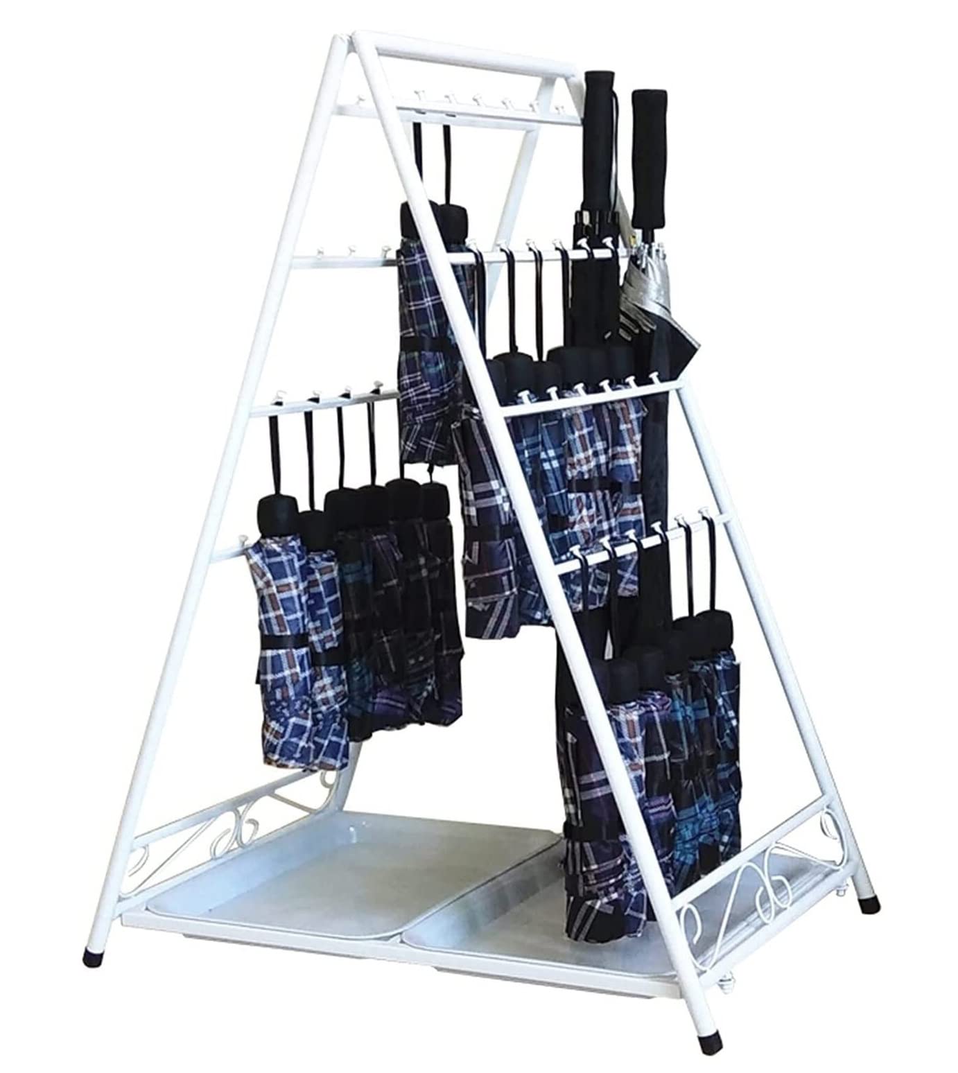 Support de rangement porte-parapluie simple pour couloir et centre commercial
