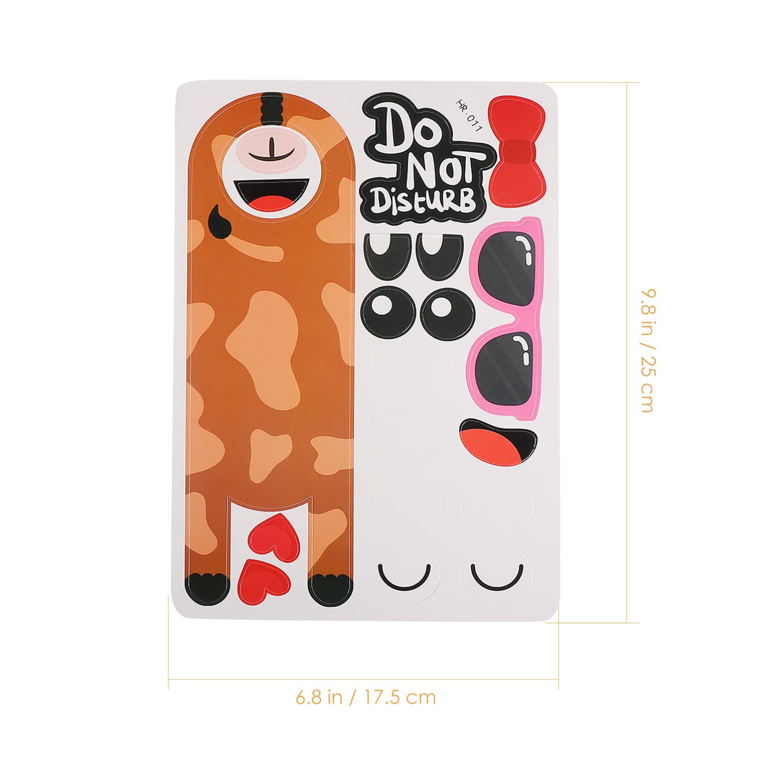 HEMOTON Cartoon Animals Elk Door Hanging DIY Knob Signs Educational Boys and Girls Room Decor Classroom Activity