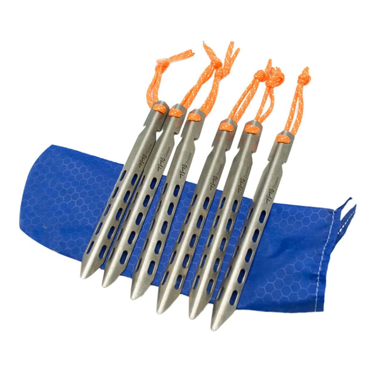 Piquets de tente en alliage de titane pour stabiliser votre campement familial sous le vent