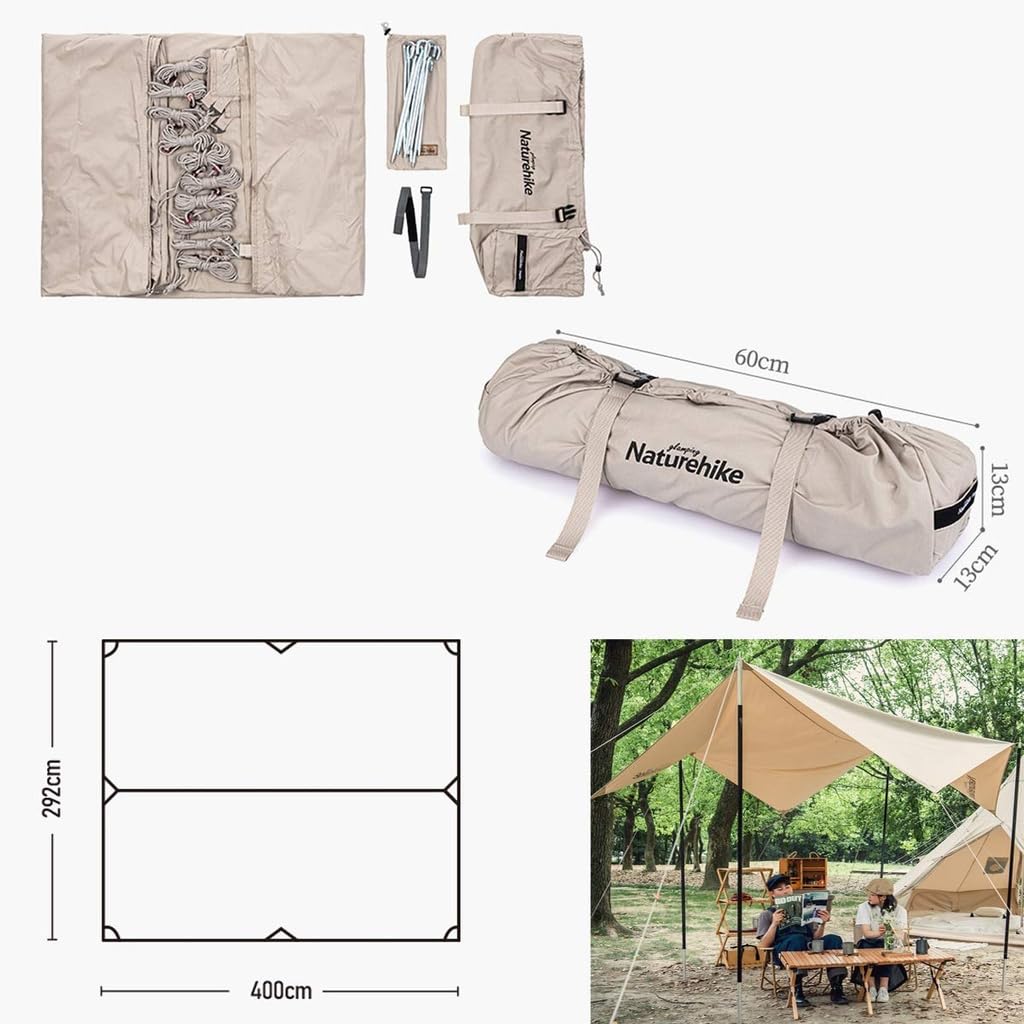 Amazon | Naturehike TCタープ 天幕 ポリコットン 難燃性 遮光 UV